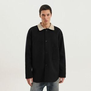 1989 STUDIO Men's Overshirt with Contrast Collar Men BLUE Outerwear